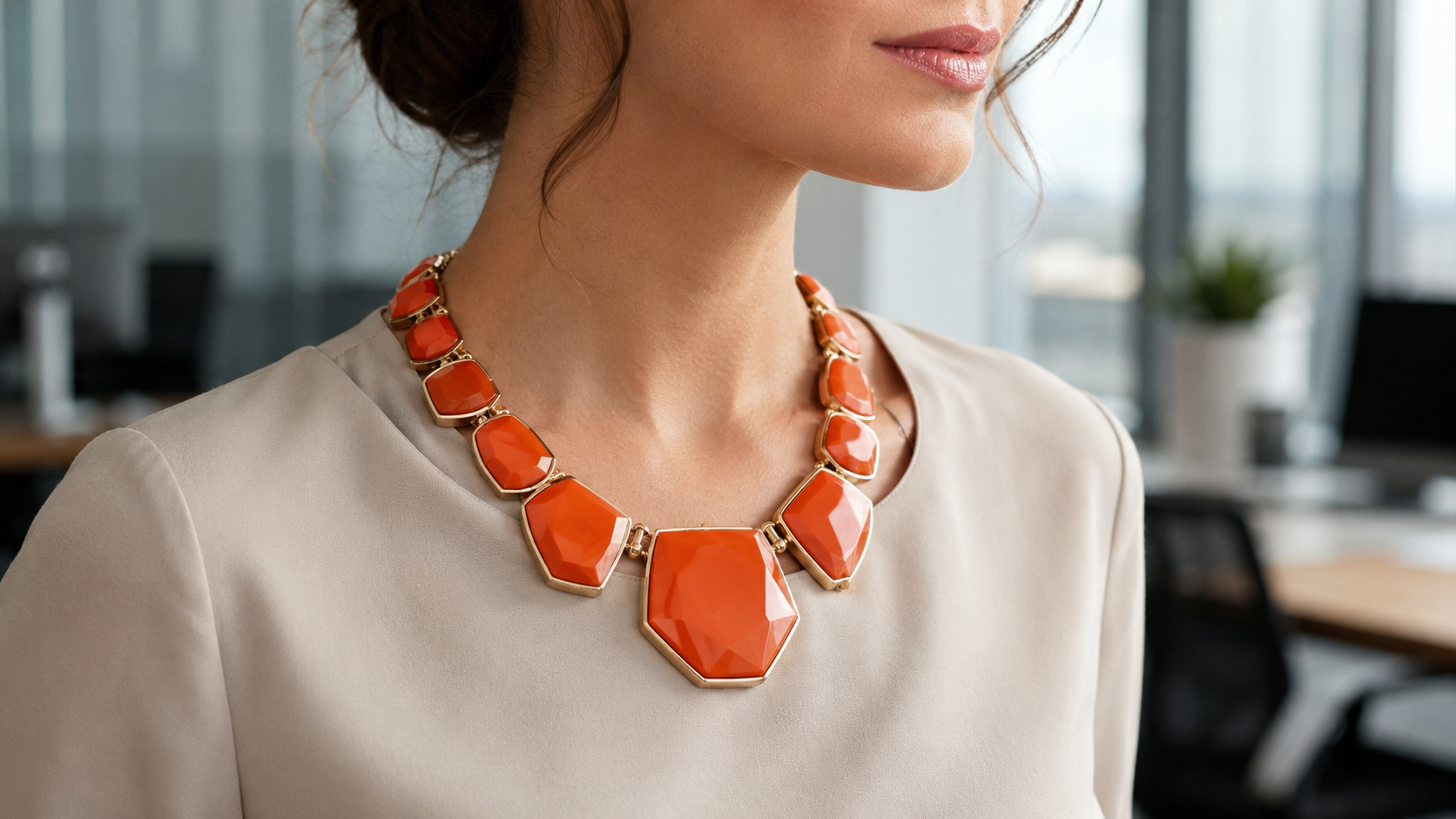 Persimmon Statement Necklace Jewelry